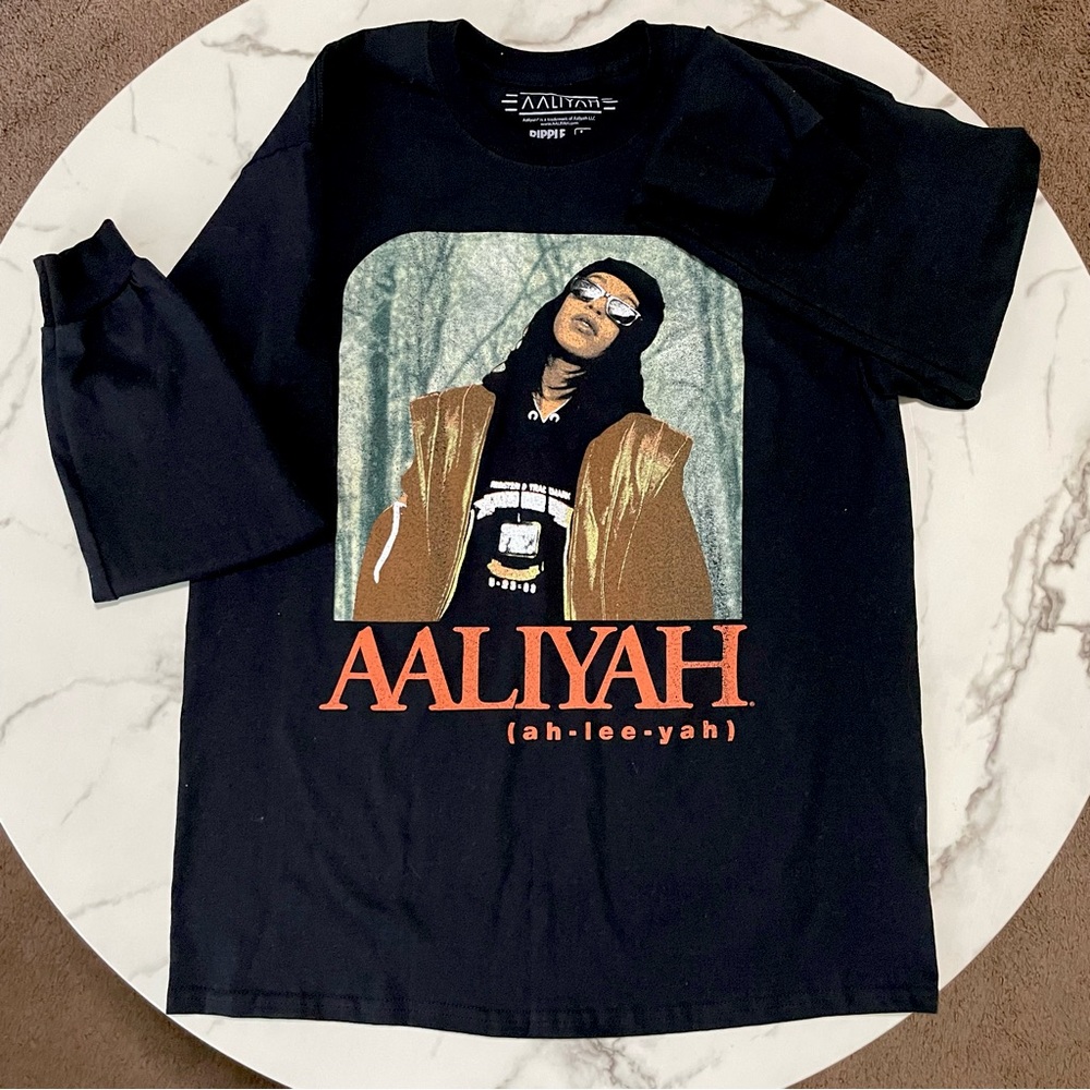 Aaliyah Back and Fourth Long Sleeve Shirt from Urban Outfitters Black Large NWOT